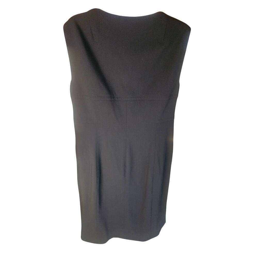 Akris Punto Black Shift Dress Sz L Lined Front Zip Up Above the Knee Lgth - Picture 4 of 9